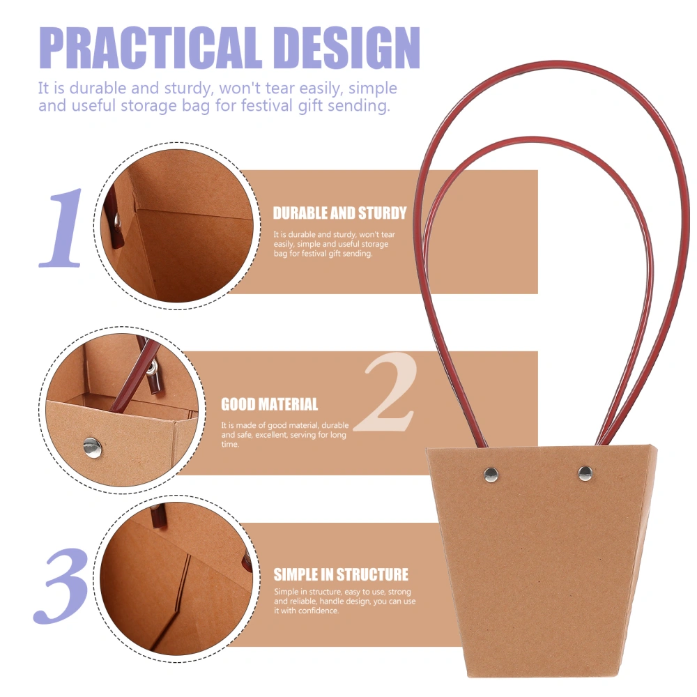 10Pcs Multi-function Flower Bags Thickened Gift Bags Convenient Wrapping Bags Gift Accessory