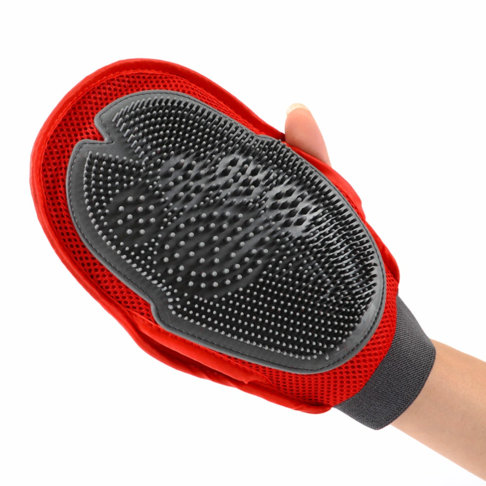 Double Sided Pet Massaging Deshedding Glove Brush for Gentle and Efficient Pet Grooming