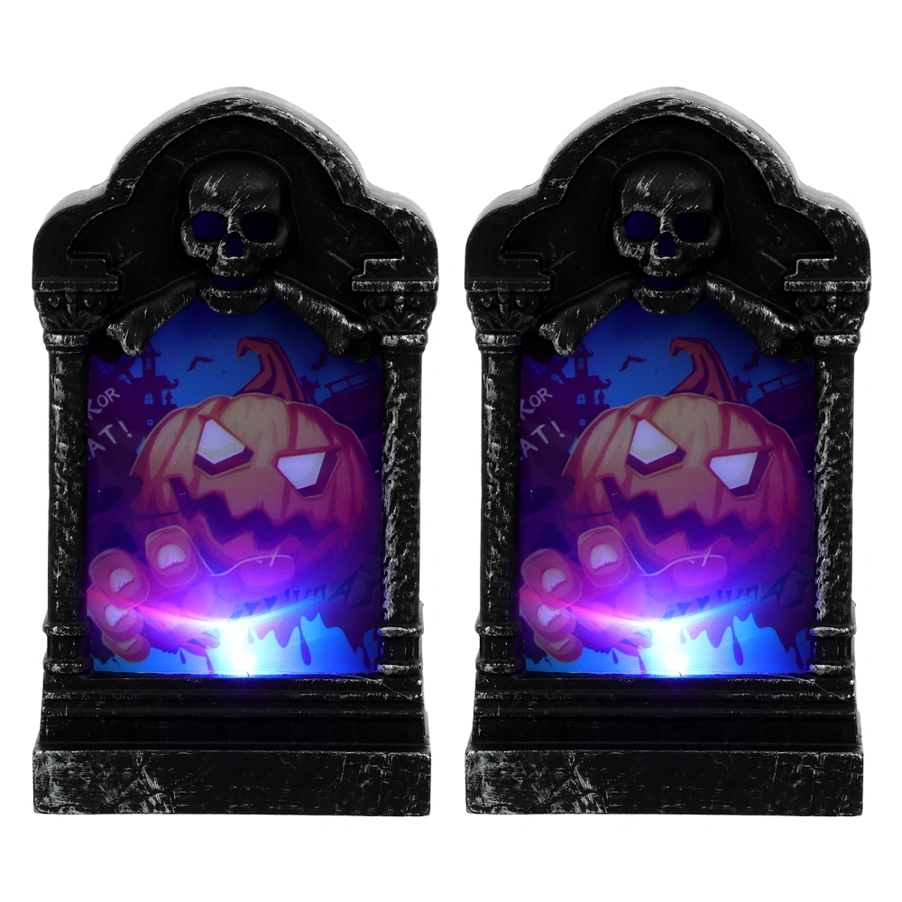 2Pcs Decorative Halloween Lantern Children Portable Light Scene Layout Prop