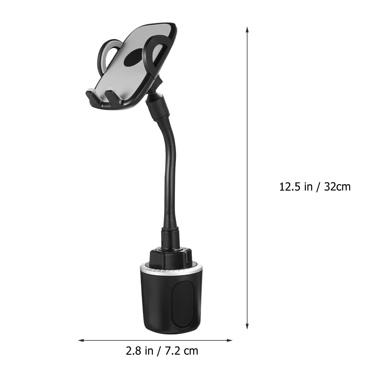 1pc Mobile Phone Holder Automobile Water Cup Holder Phone Bracket Long Rod Phone Stand Phone Supporter (Grey)
