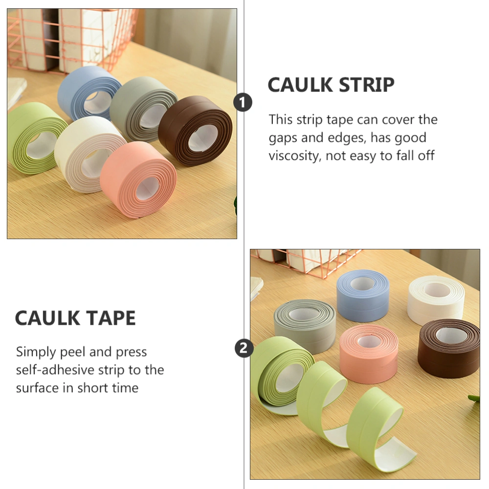 3 Rolls Self-adhesive Caulk Tape Floor Transition Strip Edges Protector Size L