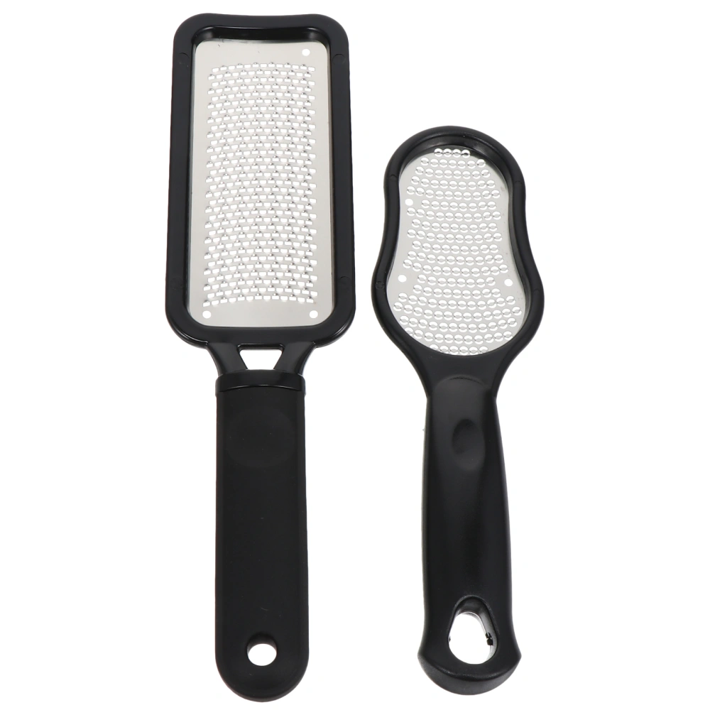 2pcs Foot Care File Exfoliator Pedicure Tool Manual Foot Grinder (Black)