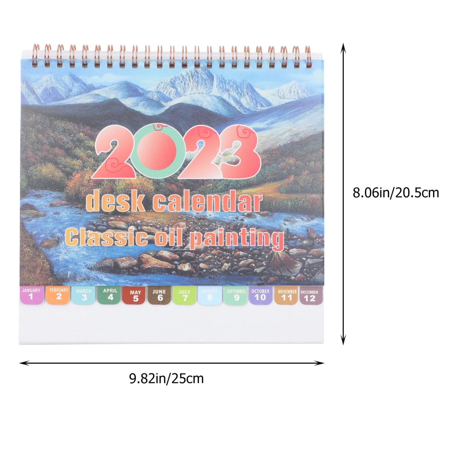 English 2023 Desk Calendar Schedule Writing Desk Calendar Desktop English Calendar Ornament