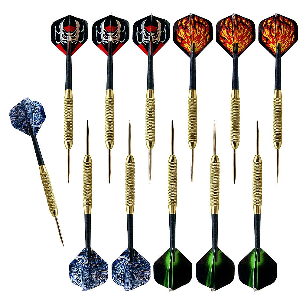 12pcs Pin Type Darts with Frosted Glass Rod Flight Darts Dart Accessories for Playing (19g Colorful)