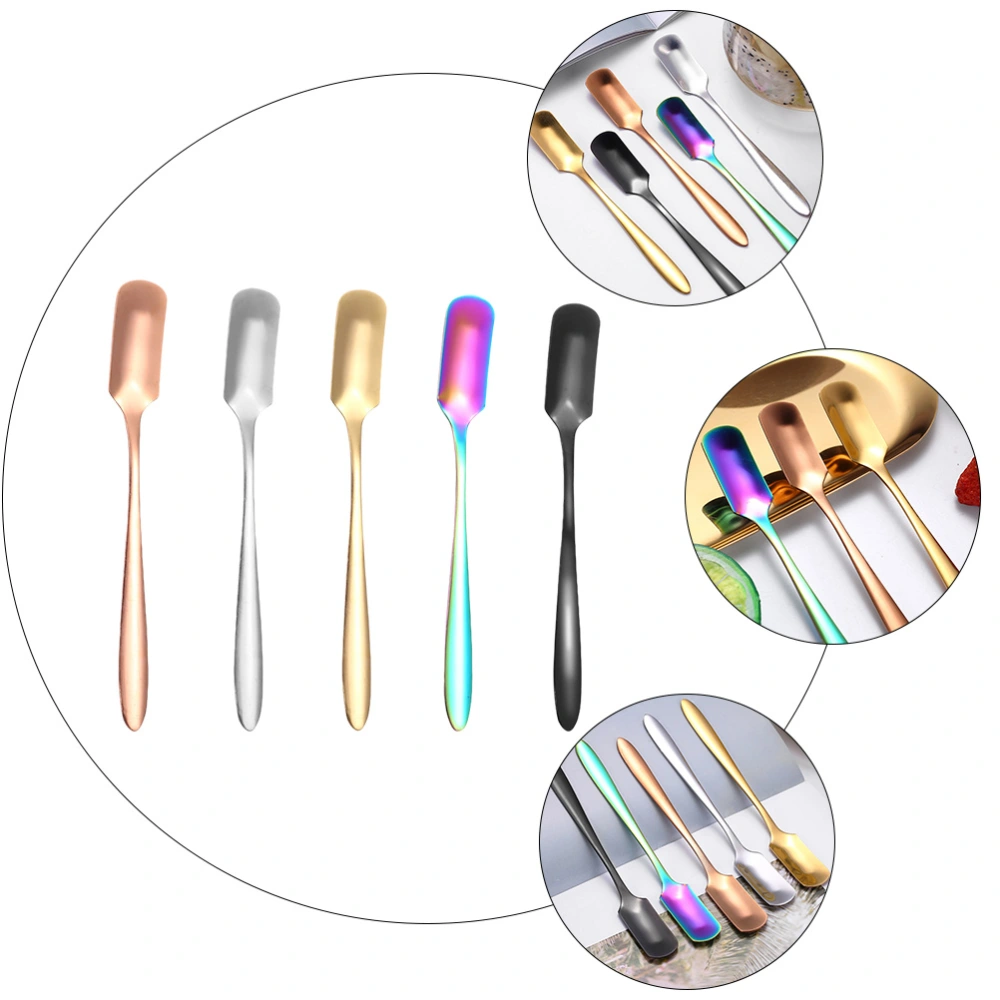 5pcs Staineless Steel Coffee Spoon Tea Spoon Ice Cream Cake Spoon Dessert Spoon