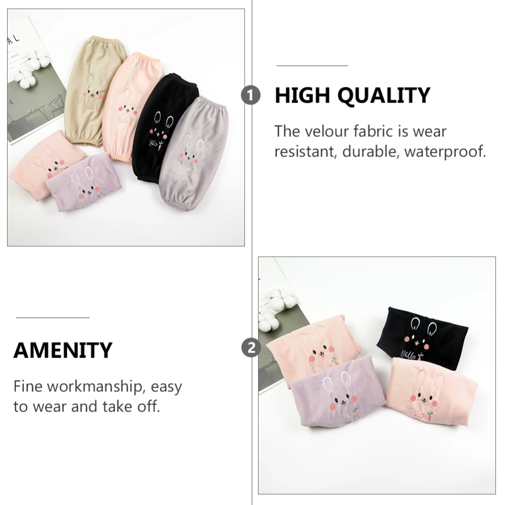 3 Pairs Rabbit Oversleeves Anti-dirty Woman Office Student Oversleeves (Pink)