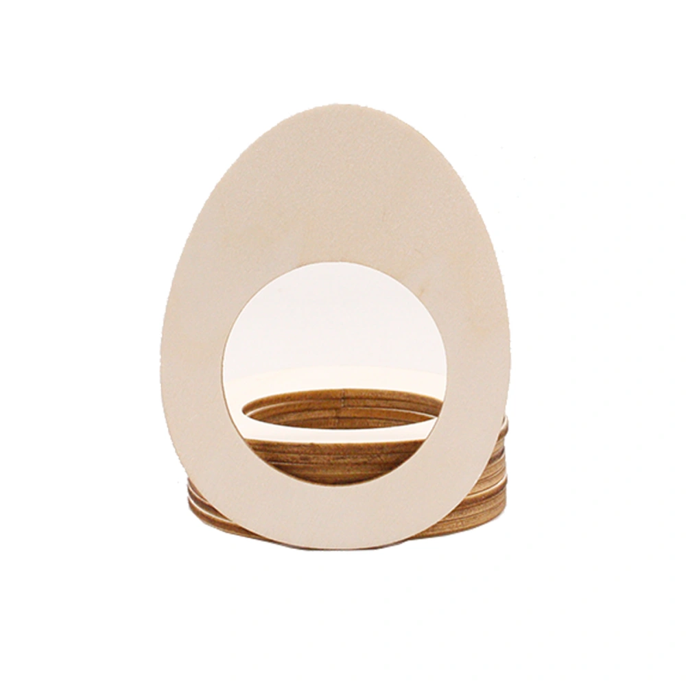 20PCS Egg Shape Wood Napkin Rings Fashion Napkin Buckles Party Napkin Holders Towel Buckles