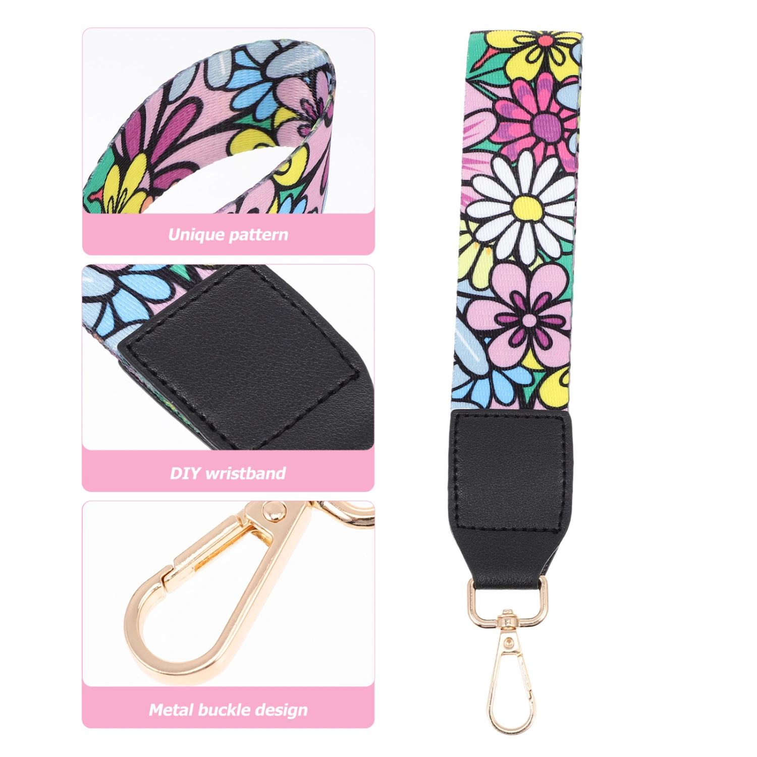 Wallet Anti-lost Hanging Lanyard Decorative Handbag Wrist Strap for Female