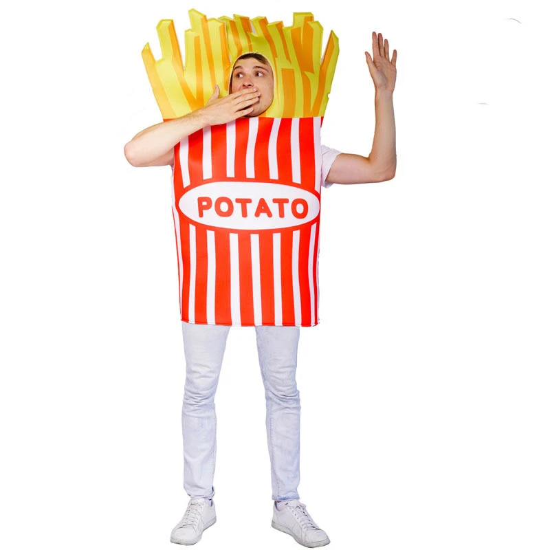 Adult French Fries Performance Props Costume Halloween