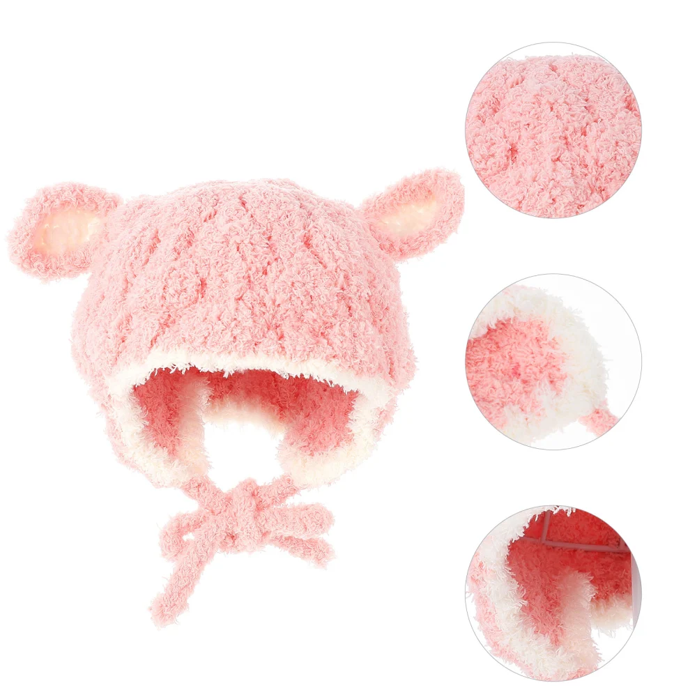 1Pc Baby Winter Adorable Hat Decorative Little Lamb Shape Designed Plush Hat