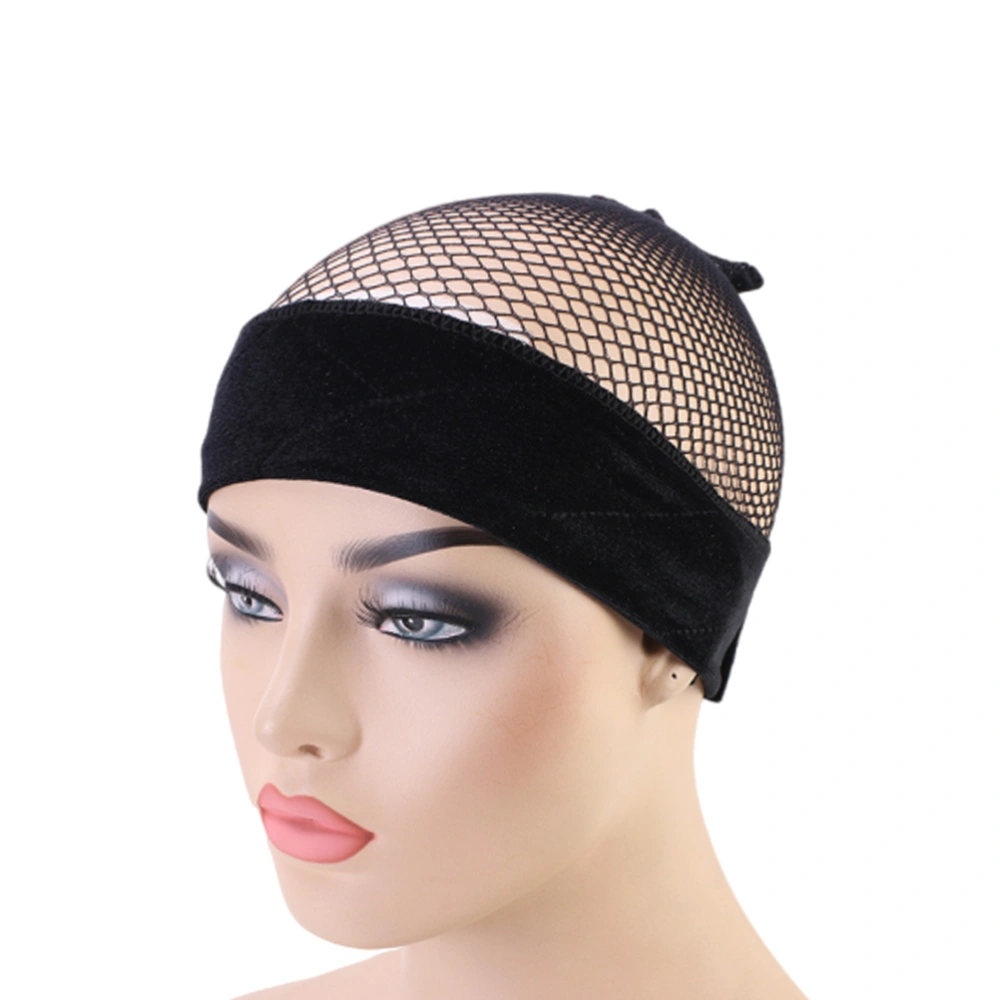 Elastic Fixed Wig Headband Wig Mesh Cover Adjustable Mesh Wig Headwear Wig Accessories Black