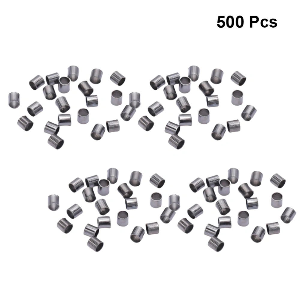 1500PCS Tiny Copper Tube Crimp Beads DIY Crafts Accessories for Jewelry Making DIY Handcraft (Black, 2.5mm)