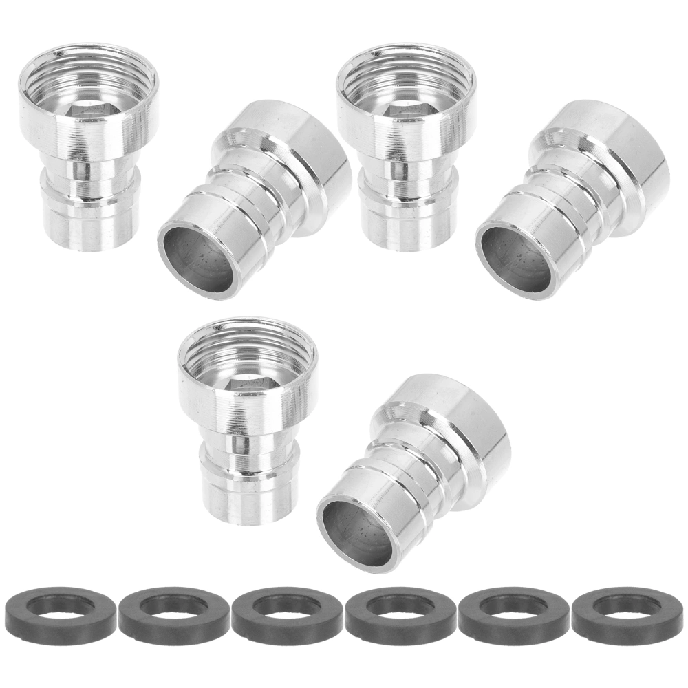 6pcs Faucet Adapter Stainless Steel  Adapter Kitchen Sink Faucet Adapter