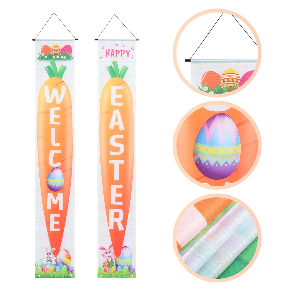 1 Pair Easter Party Door Couplets Door Banners Door Curtain Decorations