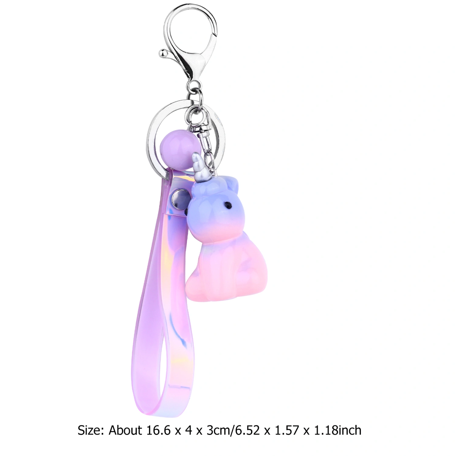 1pc Unicorn Shaped Pendant Acrylic Key Ornaments Key Chain Bag Hanging Decor