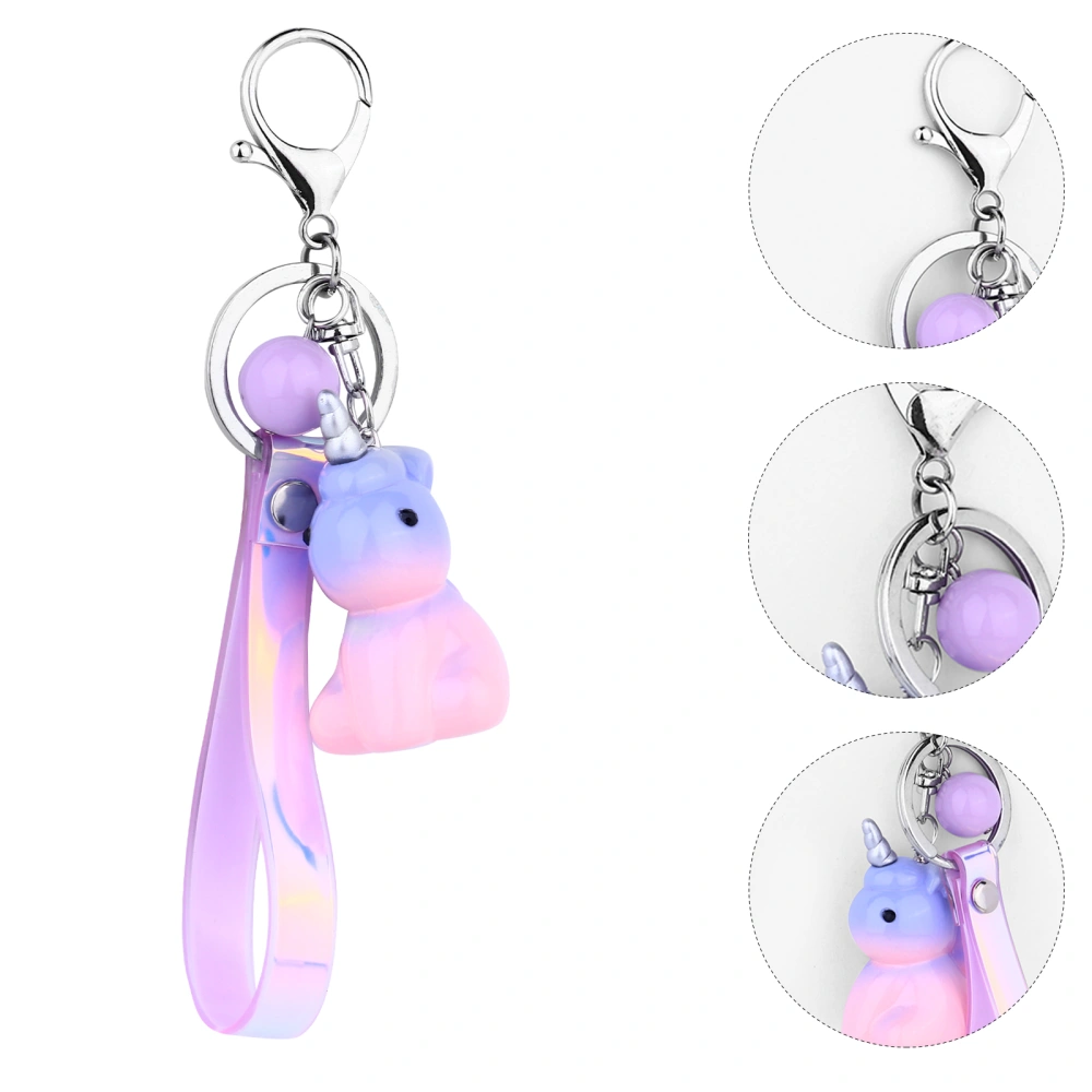 1pc Unicorn Shaped Pendant Acrylic Key Ornaments Key Chain Bag Hanging Decor