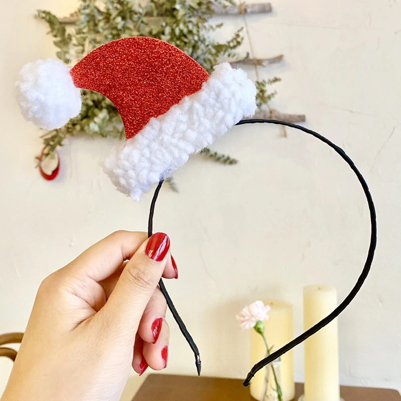 Christmas Lambswool Sequin Cap Headband