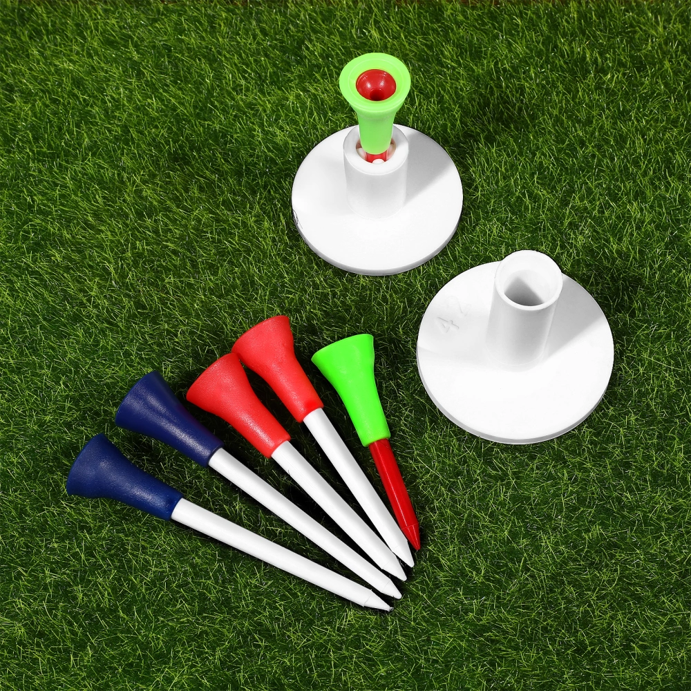 Clispeed 1 Set Golfs Tees Nail Shaped Golfs Tees Rubber Golfs Ball Holders Golfs Training Practicing Accessories