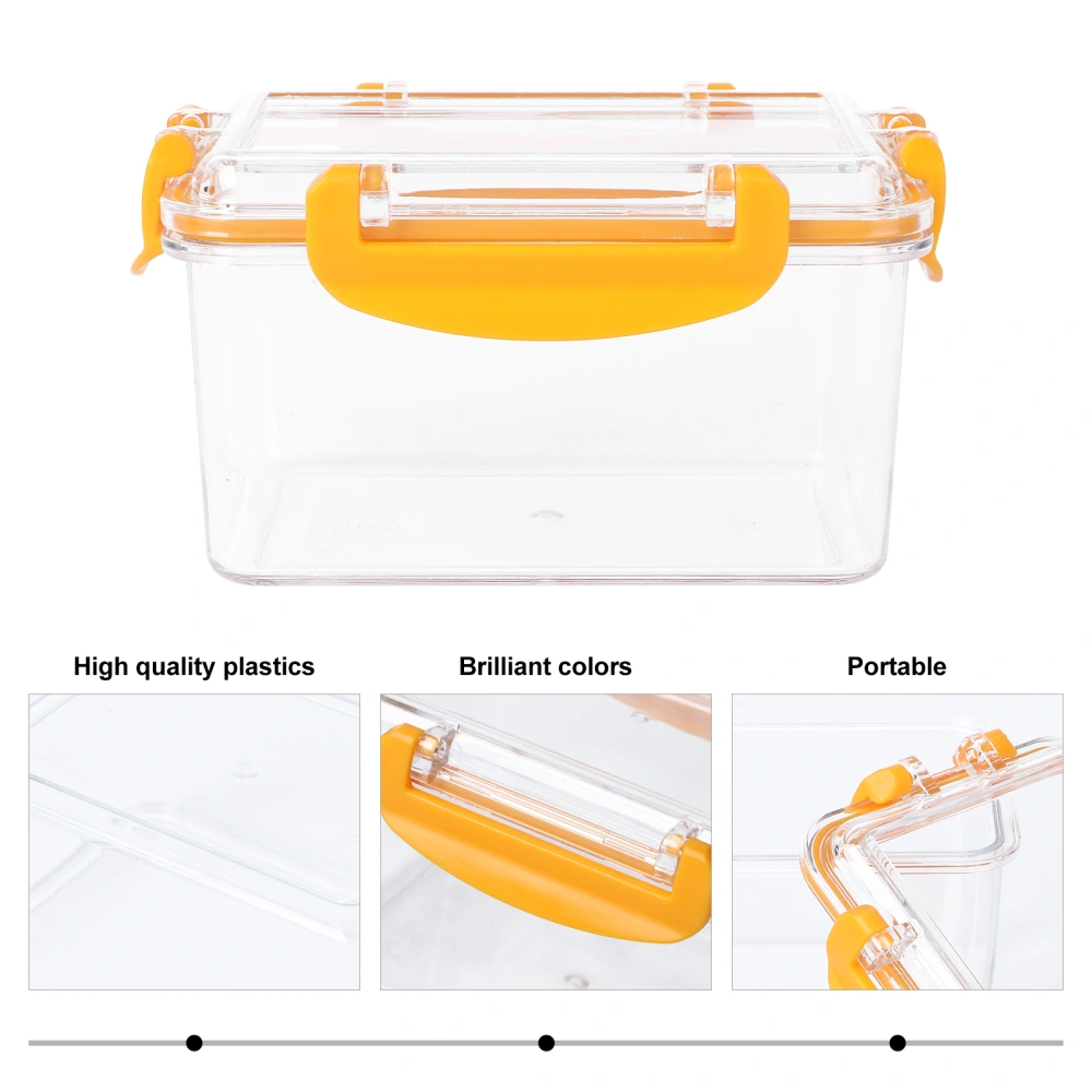 1pc Transparent Crisper Mini Plastic Snack Fruit Container Kitchen Storage Box