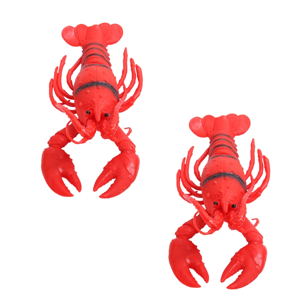 2pcs Floating Bath Toys Cartoon Bathtub Toys Bath Toys Simulation Lobster Models