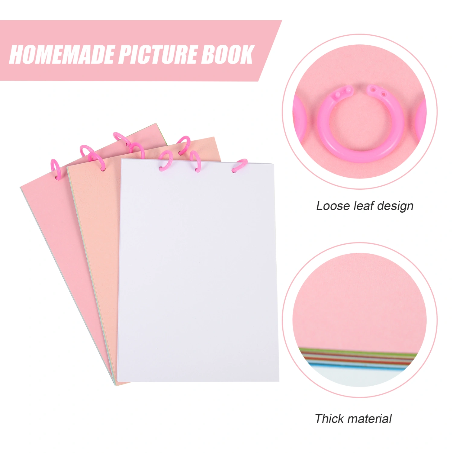 3 Sets of Blank DIY Hand-painted Book Picture Book Making Materials for Children