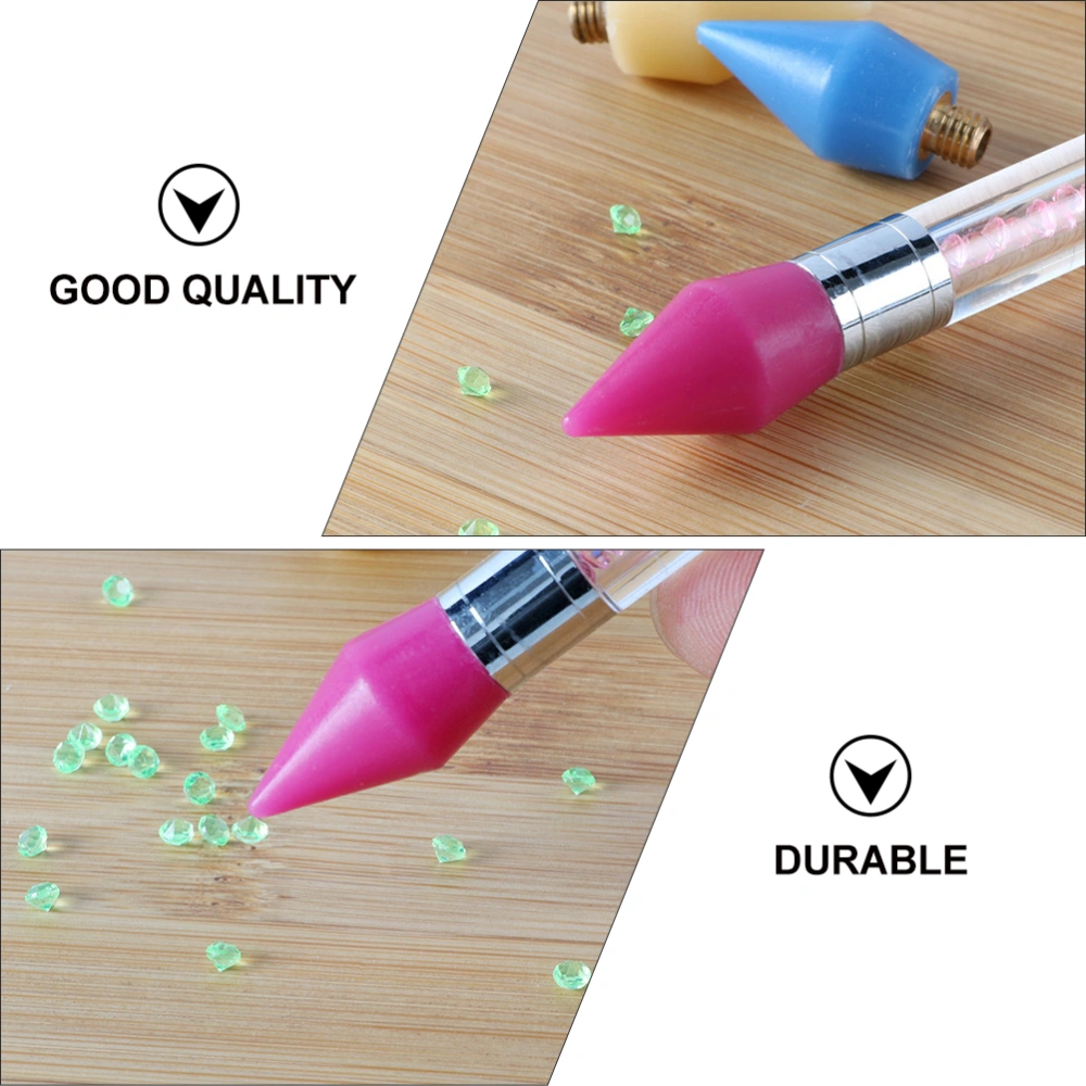 10pcs Nail Art Pen Head Dotting Crayon Head Replacement Pen Head (Mixed Color)