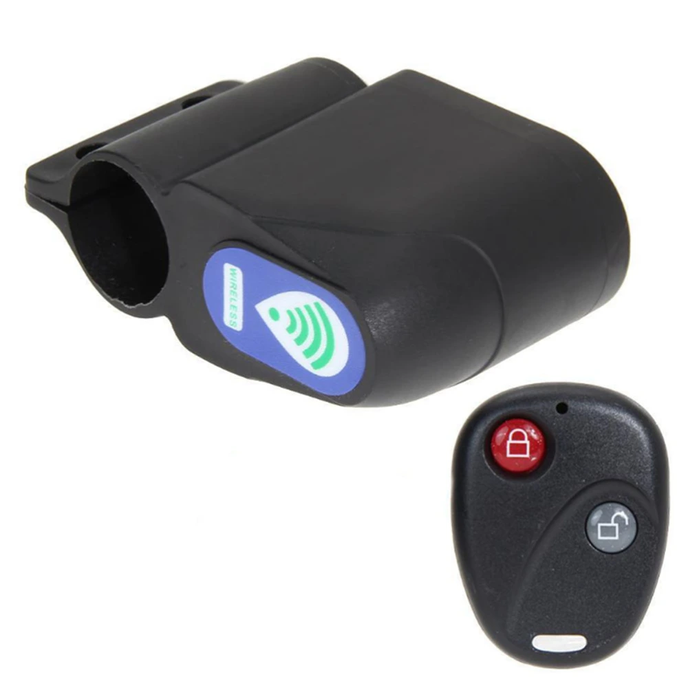 Bike Security Alarm 110dB Audible Sound Lock (Black)