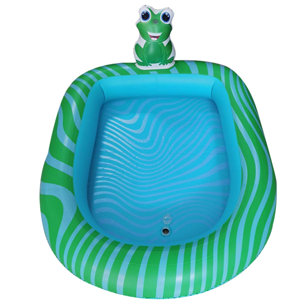 1pc Inflatable Fountain Thickens Children's Play Pool Beach Lawn Swimming Pool Inflatable Pool Inflatable Swimming Pool Plaything For Kids Toddler (Frog Pattern L)