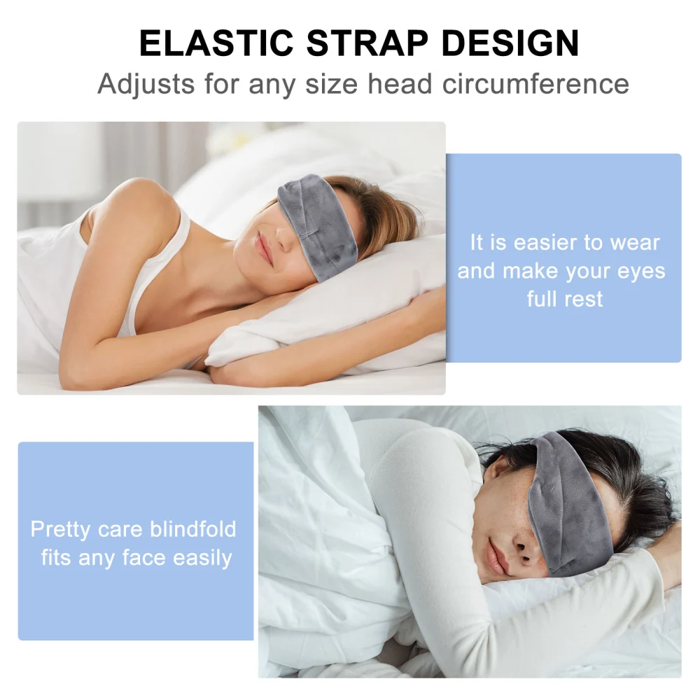 1Pc Breathable Sleep Mask Pain Relief Eyeshade Sleeping Eye Patch Grey