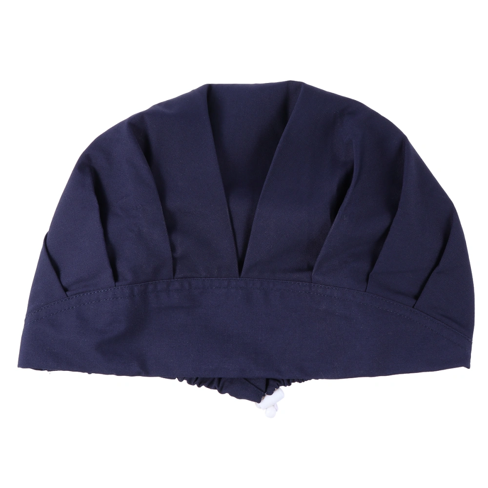 1PC Chef Creative Working Cotton Working Hat Solid Color Beautician Hat (Navy)