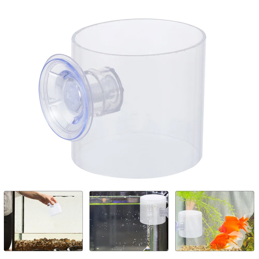 Fish Feeder Acrylic Aquarium Fish Tank Adjustable Fish Feeding Dish Tray Feeder