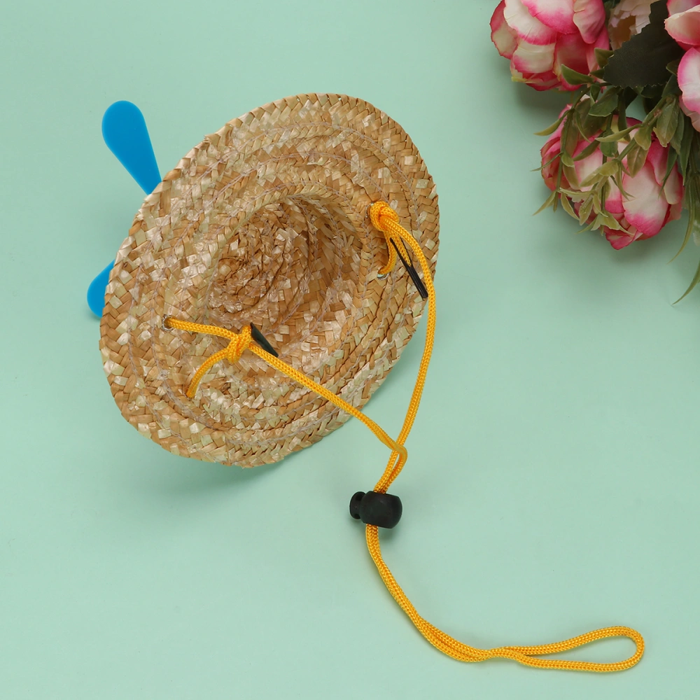 1pc Pet Straw Hat Straw Woven Pet Knitted Hat Photo Props Pet Funny Decor Pet Supplies for Home (L Airplane)