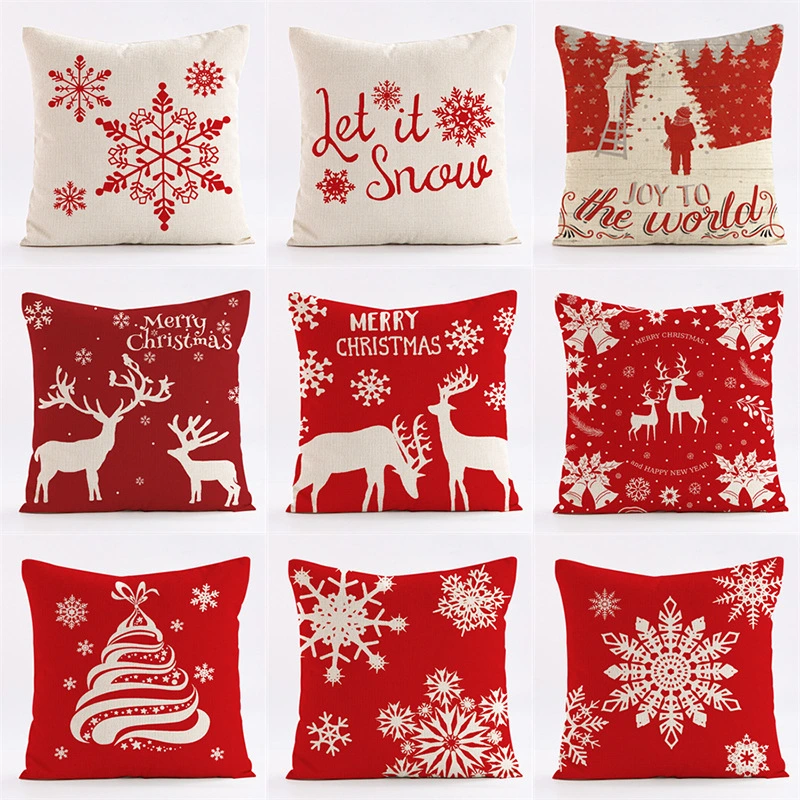 Home Fashion Simple Christmas Pillow Cover