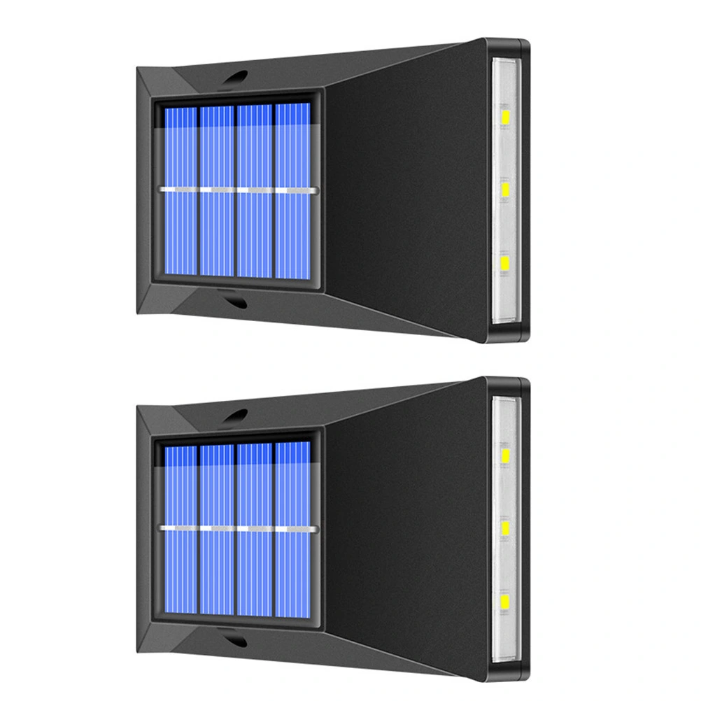 2pcs Outdoor Solar Energy Wall Lamp Waterproof Wall Light Decorative Wall Light