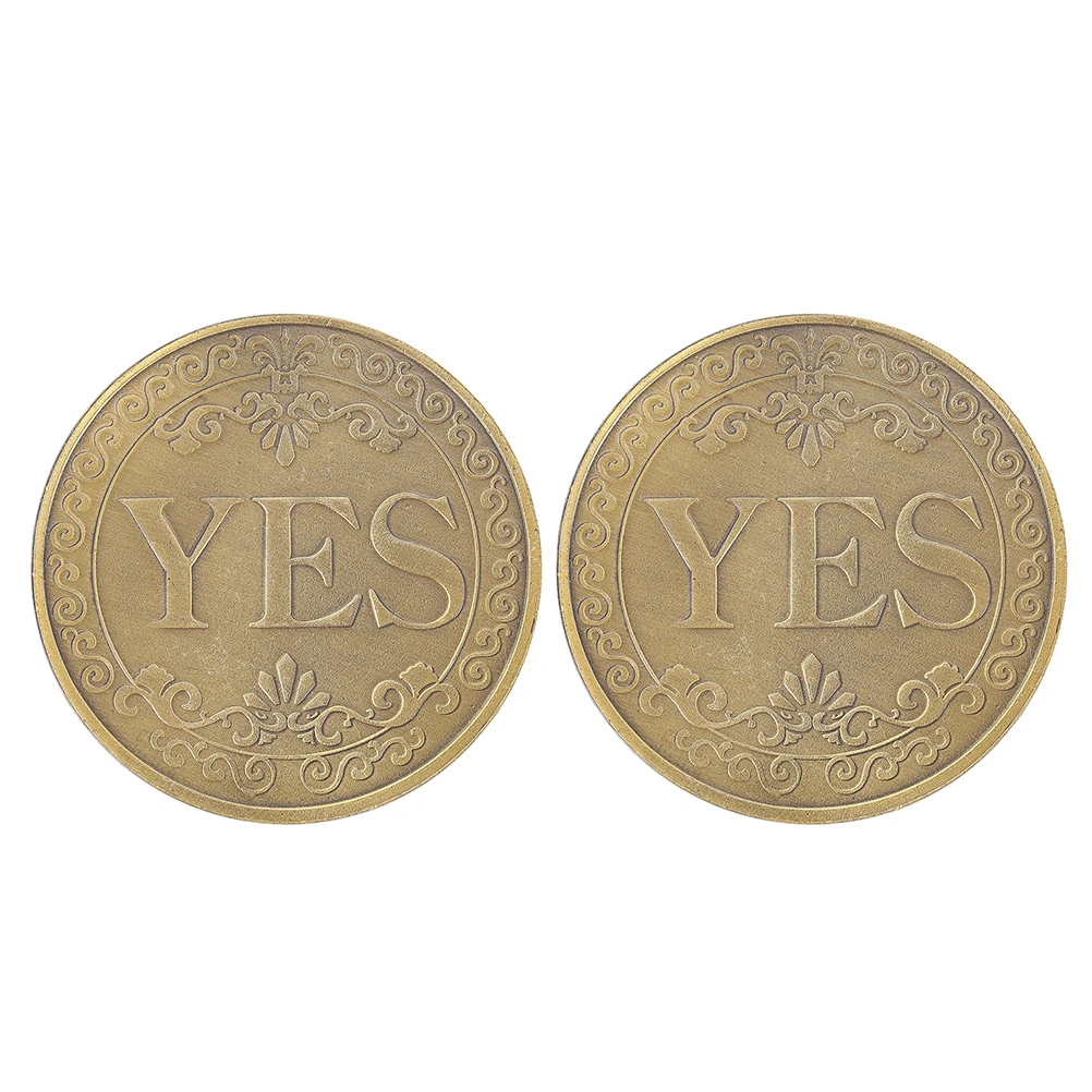 2Pcs Luck Commemorative Coin Performance Coin Yes or No Coin Decision Making Coin