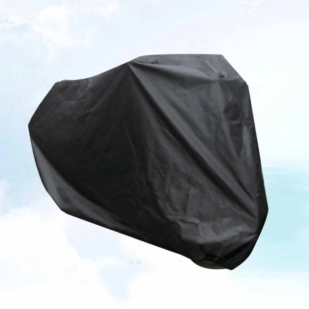 Universal Outdoor Motorcycle Bike ATV Scooter Cover Dust Proof UV Block Protective Cloth Waterproof Protector with Windproof Clasp- Size XL (Black)