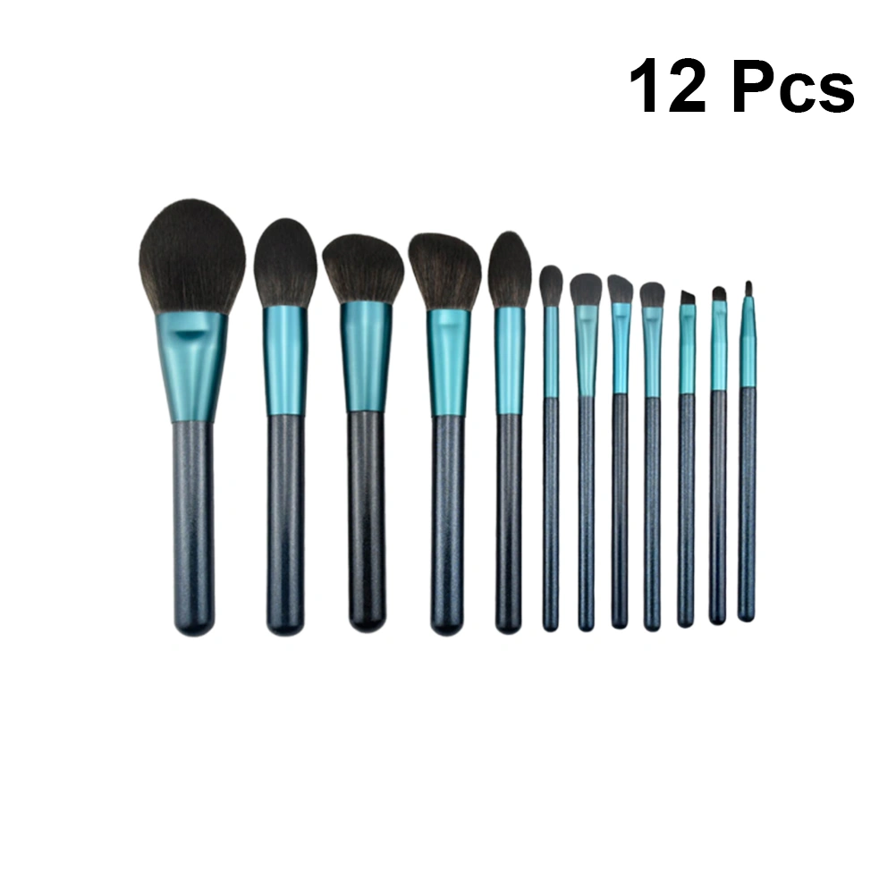 12Pcs Makeup Brushes Long Handle Brushes Bristle Brushes Foundation Brush Women Cosmetic Tool for Home Salon Random Color
