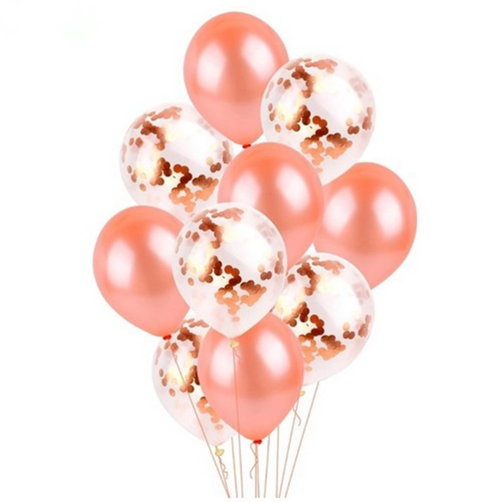 Latex Birthday Party Balloon Rose Gold Confetti Sequin Pattern Inflatables Balloon Birthday Set for Baby Shower Kid's Birthday Party Decorations