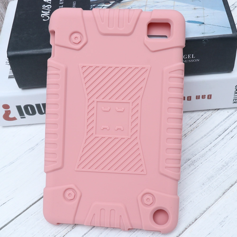 Silicone Shockproof Hybrid Hard Case Cover Stand Holder for E-book Tablet Pink