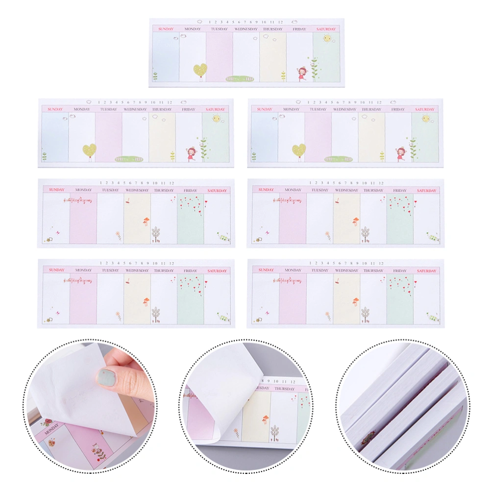 1 Set Weekly Plan Note Adhesive Memo Pad Notes Sticker Bookmark (Random Style)