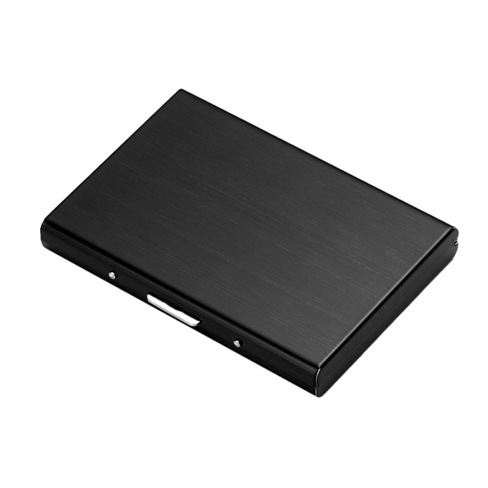 Stainless Steel Business Holder Metal Business Case  Name Case Credit Carrier for Men(Black)