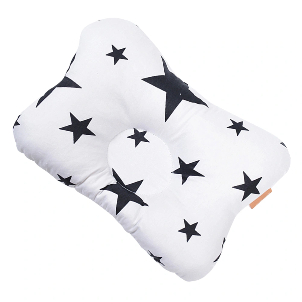 Cartoon Baby Pillows Breathable Newborn Head Protection for Preventing Baby Flat Head (White)