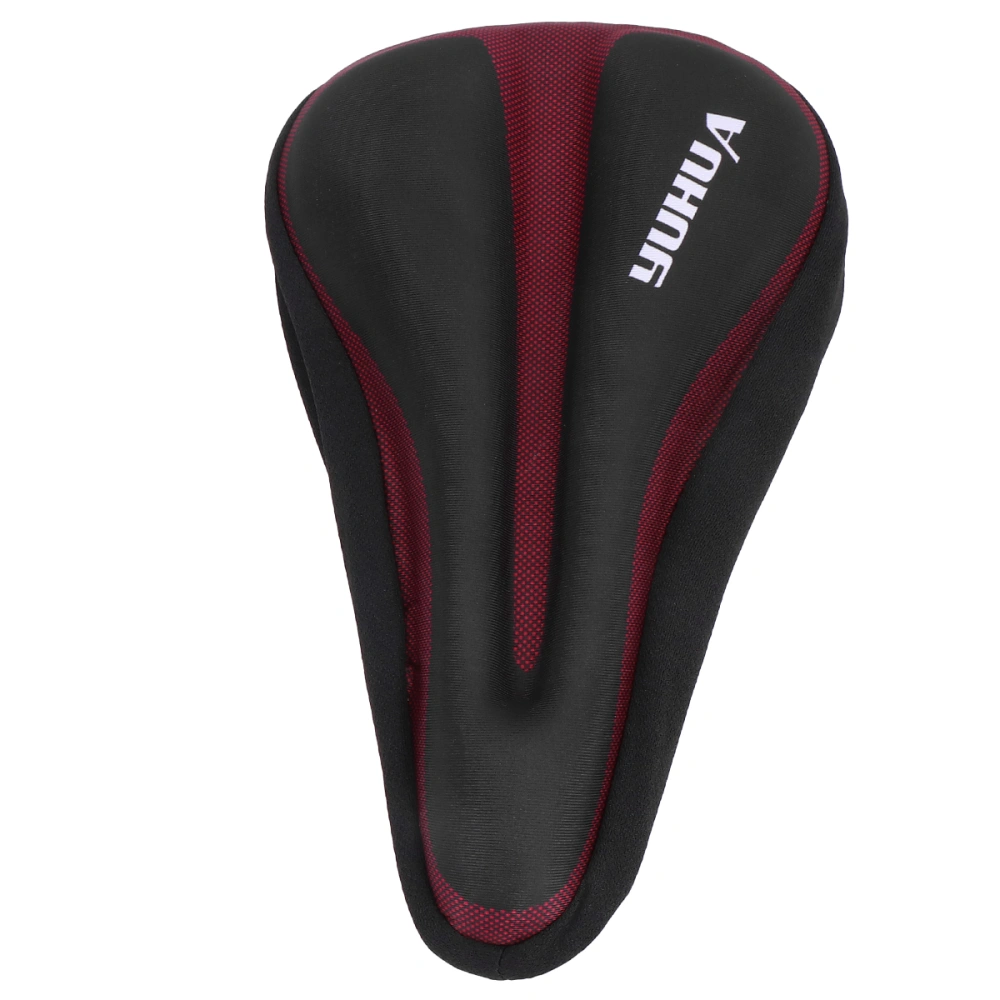 3D Saddle Cover Bike Seat Cover Comfortable Sponge Seat Cushion Saddle Cover with 1pc Random Color Waterproof Cushion Cover for MTB Road Bike (Dark Red)