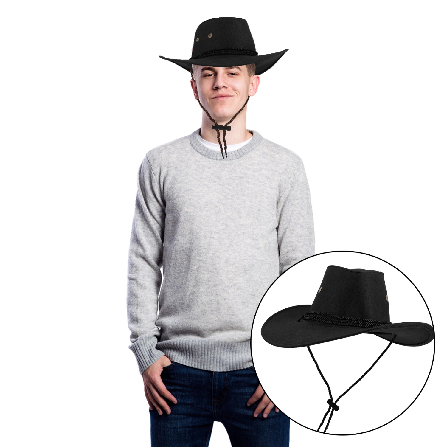 Outdoor Cowboy Hat Cowgirl Hat Summer Casual Hat Fashion Hat for Women Men