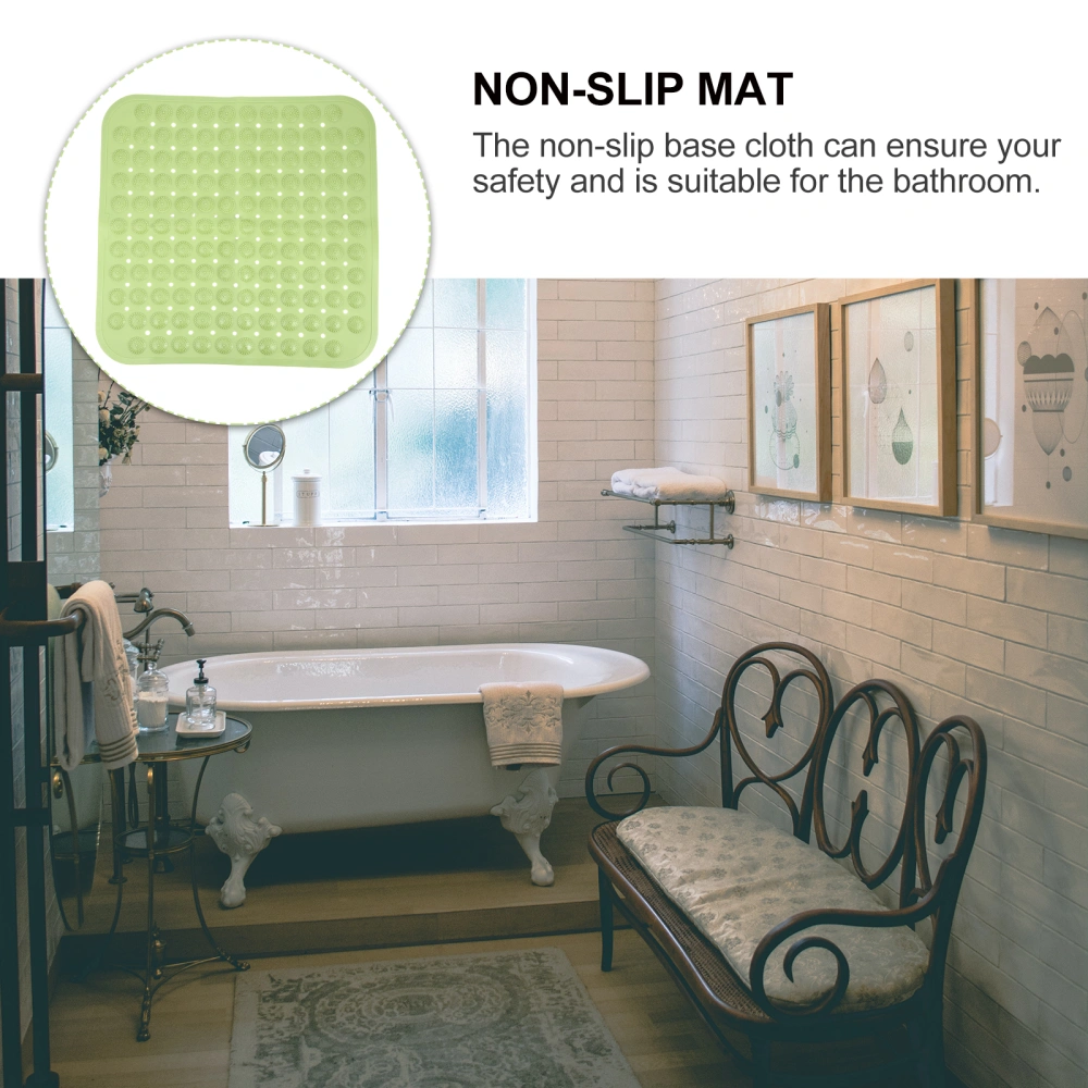 1Pc PVC Floor Mat Household Non-slip Pad Unique Bathing Supply with Suction Cups