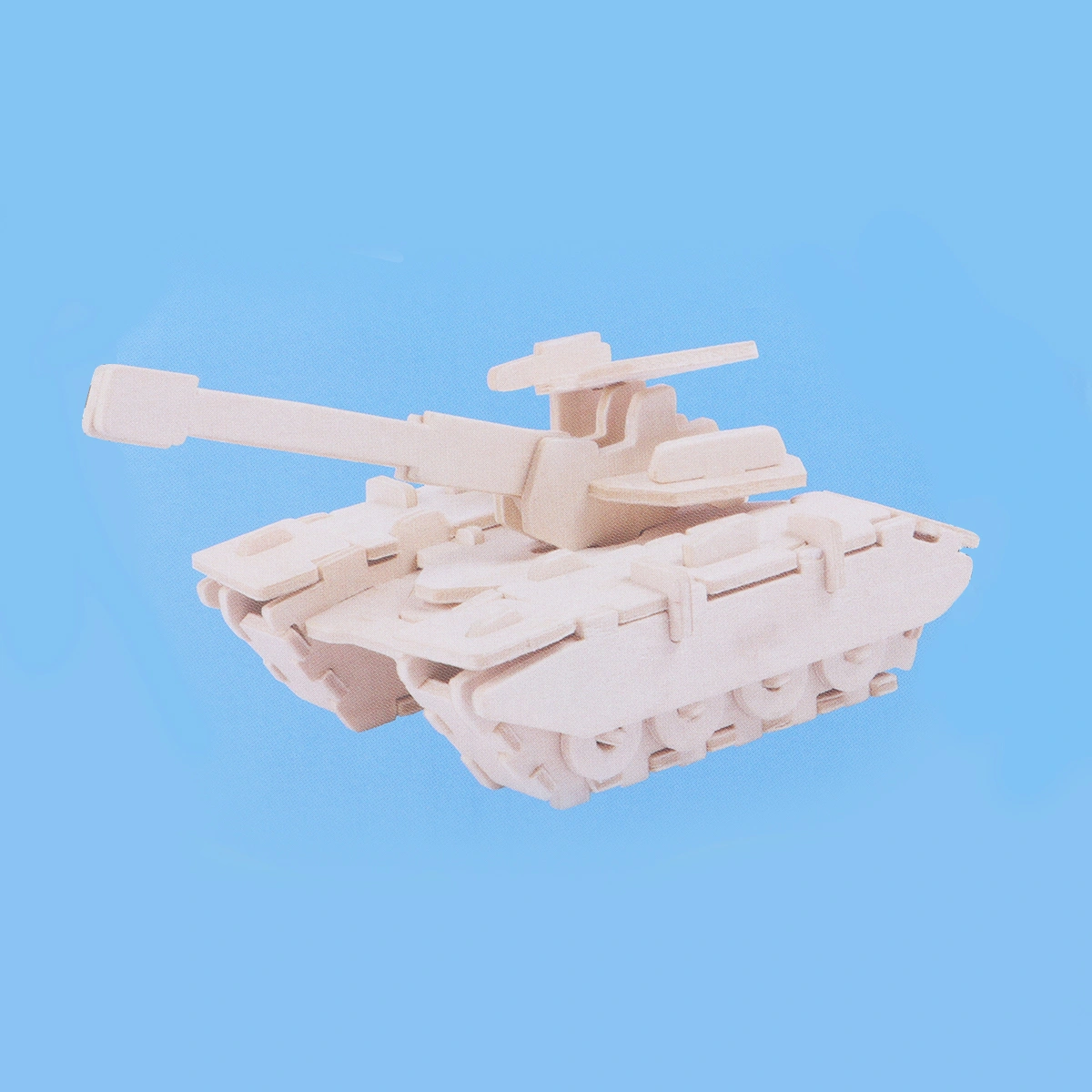 Wooden Adult Children Manual Military Assembly Model Three-dimensional Jigsaw Puzzle Toy(JP234 Tank)