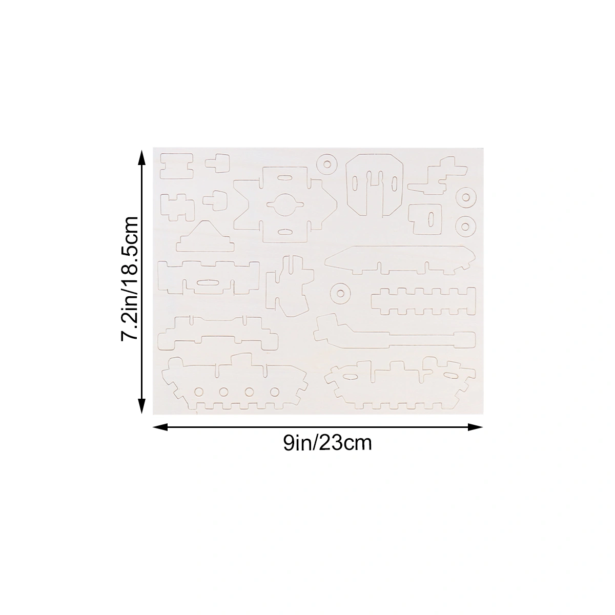 Wooden Adult Children Manual Military Assembly Model Three-dimensional Jigsaw Puzzle Toy(JP234 Tank)