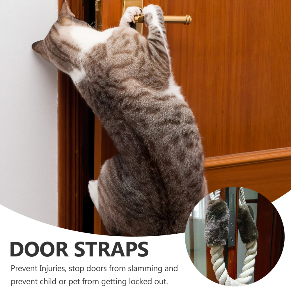 3 Pcs Hanging Rope Door Straps Doorstop Baby Pinch Protection Cotton Rope Molar Door Stopper Finger Protector Doorstop for Home Pet Supplies