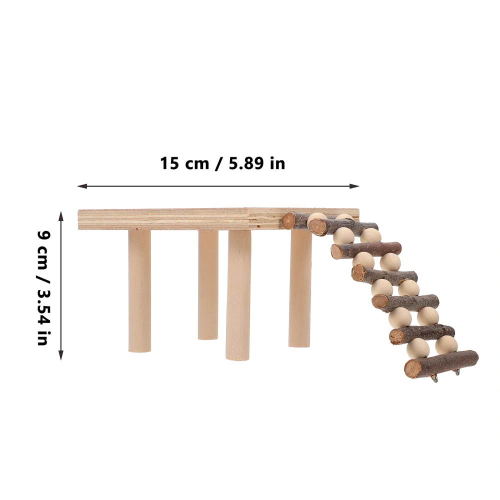 1pc Hamster Squirrel Wooden Standing Board Hamster Cage Ladder Platform