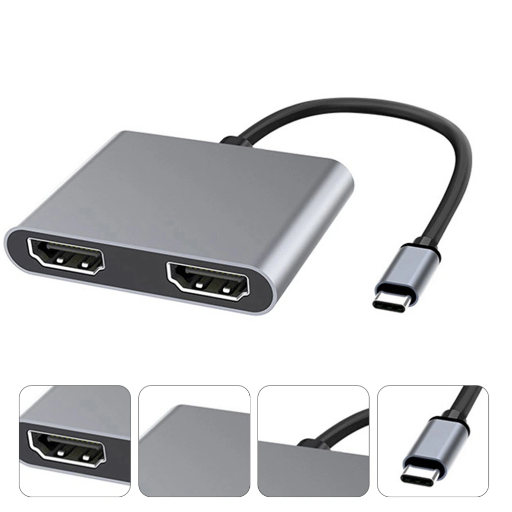 Durable Type C 4K USB C to Dual 4 in 1 Phone Computer Converter Dock Station